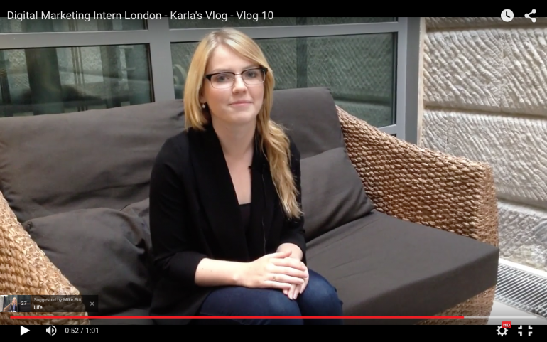 Digital Marketing Intern London - Karla's Vlog