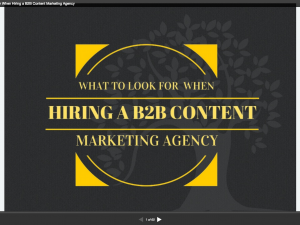What to Look for When Hiring a B2B Content Marketing Agency (SlideShare)
