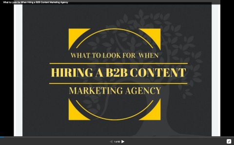 What to Look for When Hiring a B2B Content Marketing Agency (SlideShare)